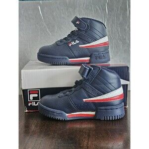 FILA F-13 PS PINSTRIPE NAVY WHITE INFANT SIZE 6 KIDS SHOES NEW WITH BOX